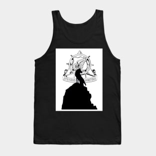 Wolf with the Spearhead of Logistic insignia, black out wolf Tank Top